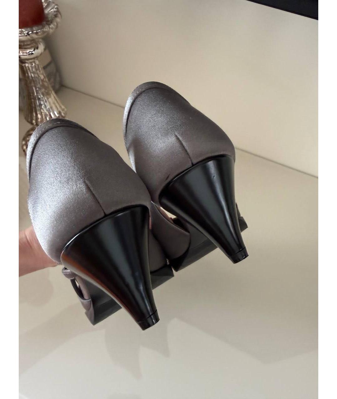 PRADA Серые текстильные туфли, фото 5