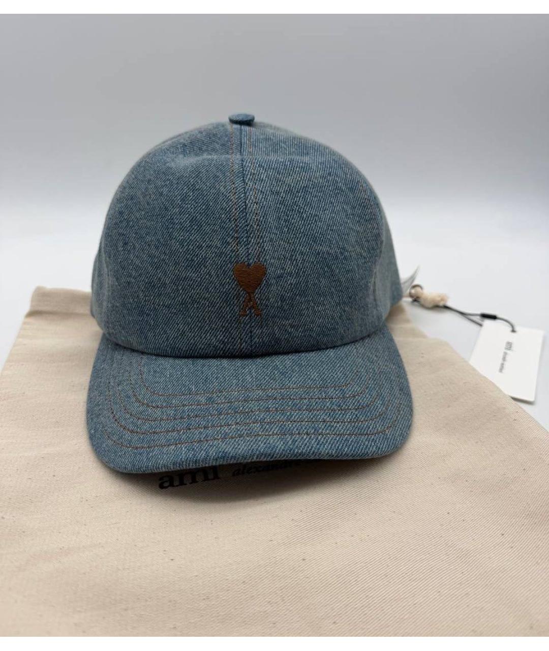 Ami Paris Синяя хлопковая кепка, фото 2
