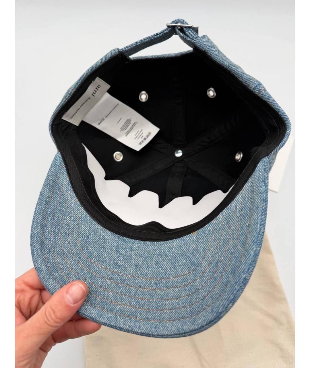 Ami Paris Синяя хлопковая кепка, фото 5