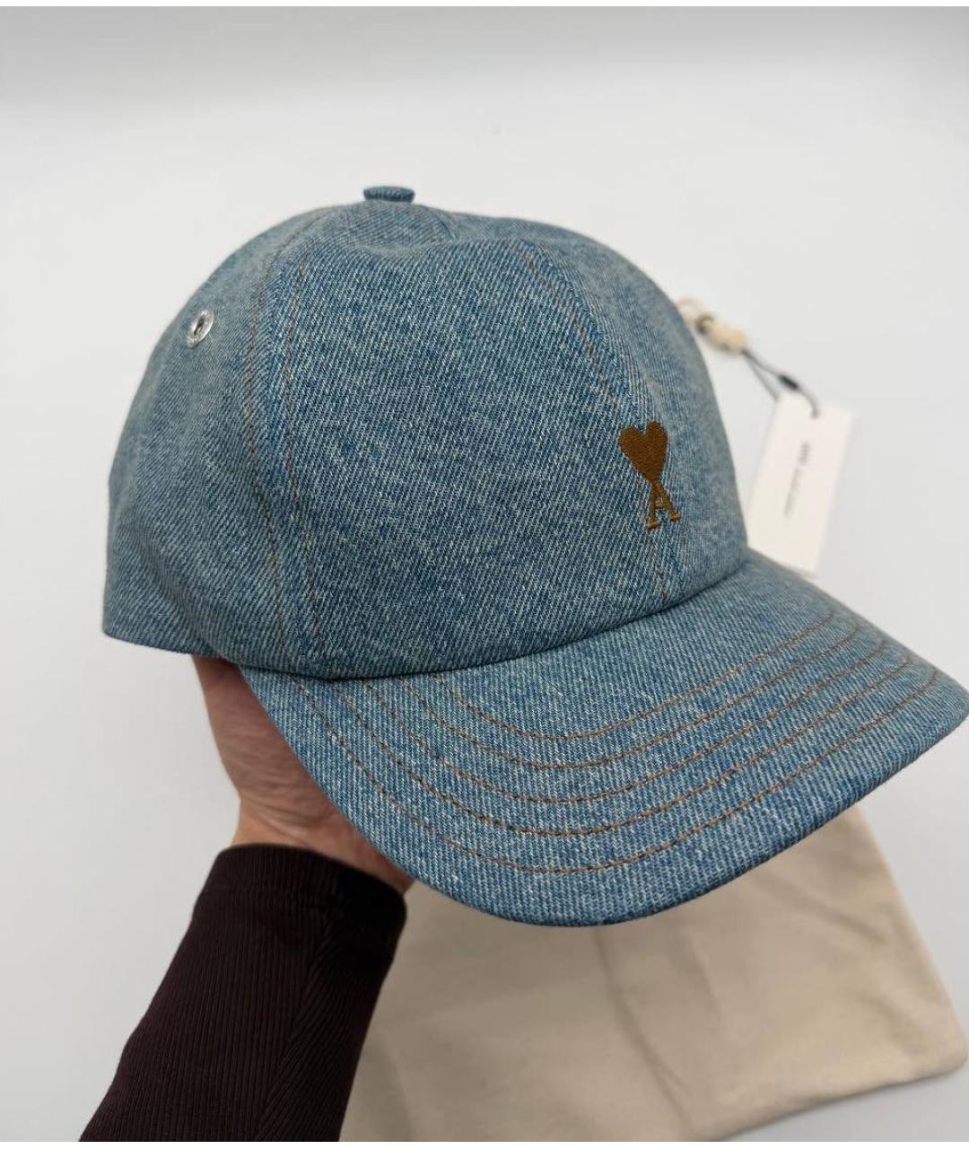 Ami Paris Синяя хлопковая кепка, фото 3