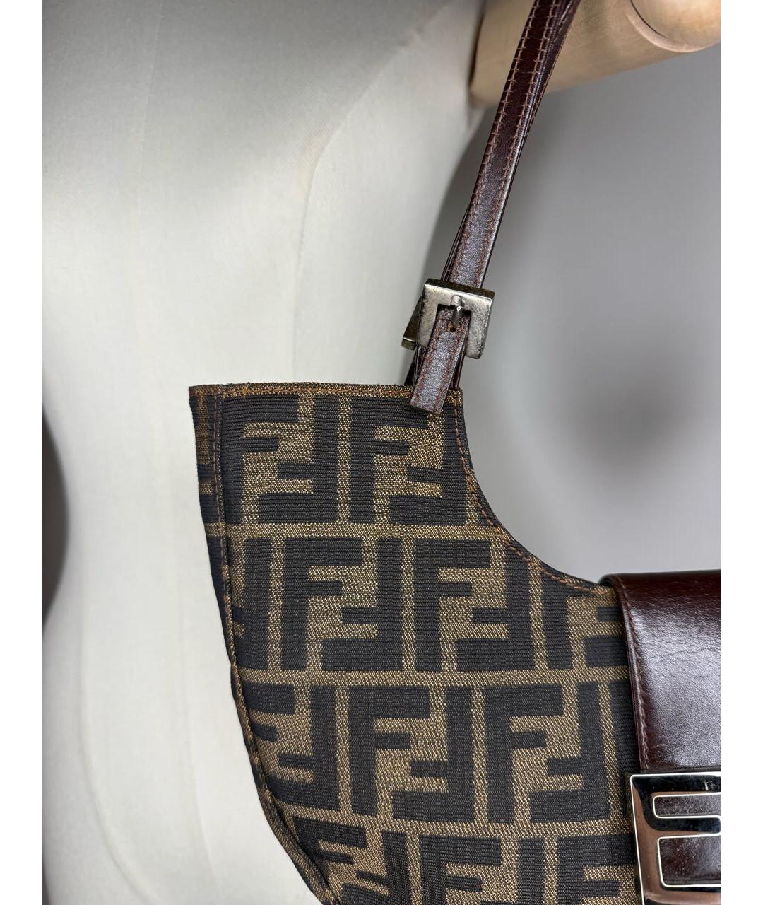 FENDI Коричневая сумка с короткими ручками, фото 2