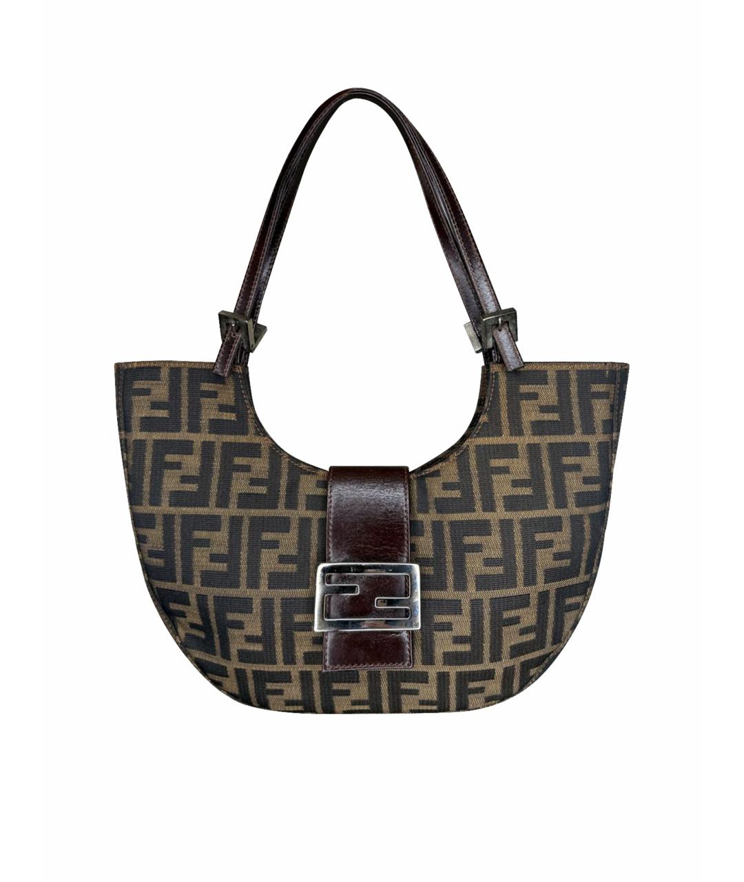 FENDI Коричневая сумка с короткими ручками, фото 9