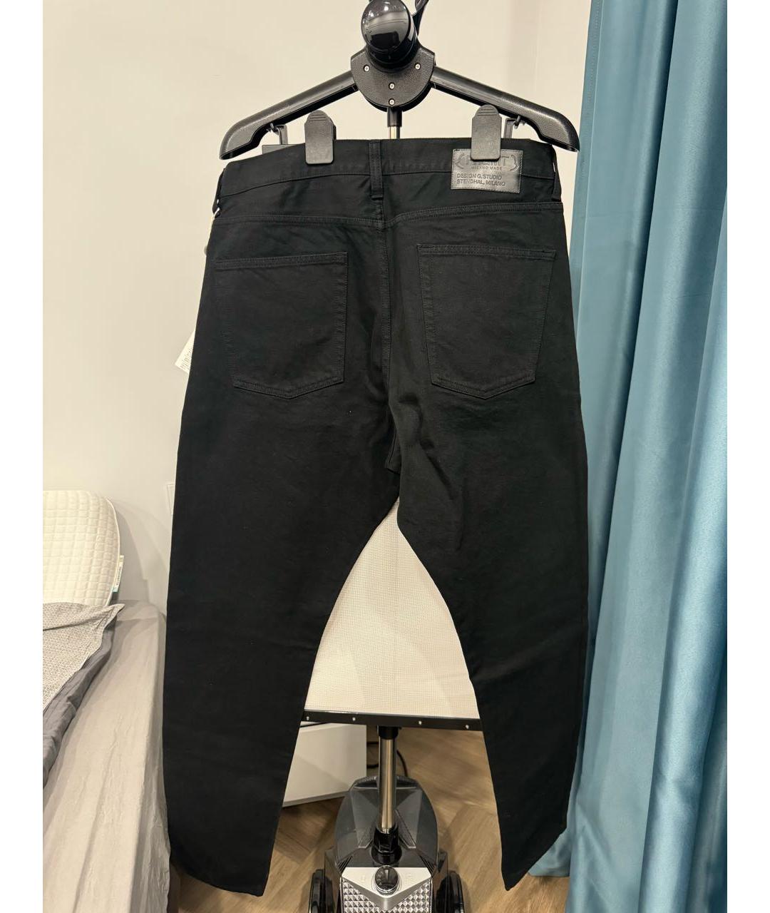 MONCLER Черные прямые джинсы, фото 2