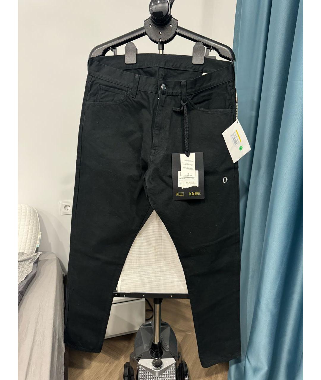 MONCLER Черные прямые джинсы, фото 3