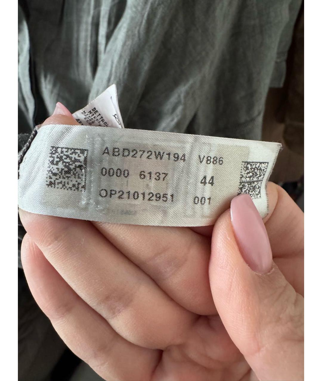 FABIANA FILIPPI Антрацитовое льняное повседневное платье, фото 5