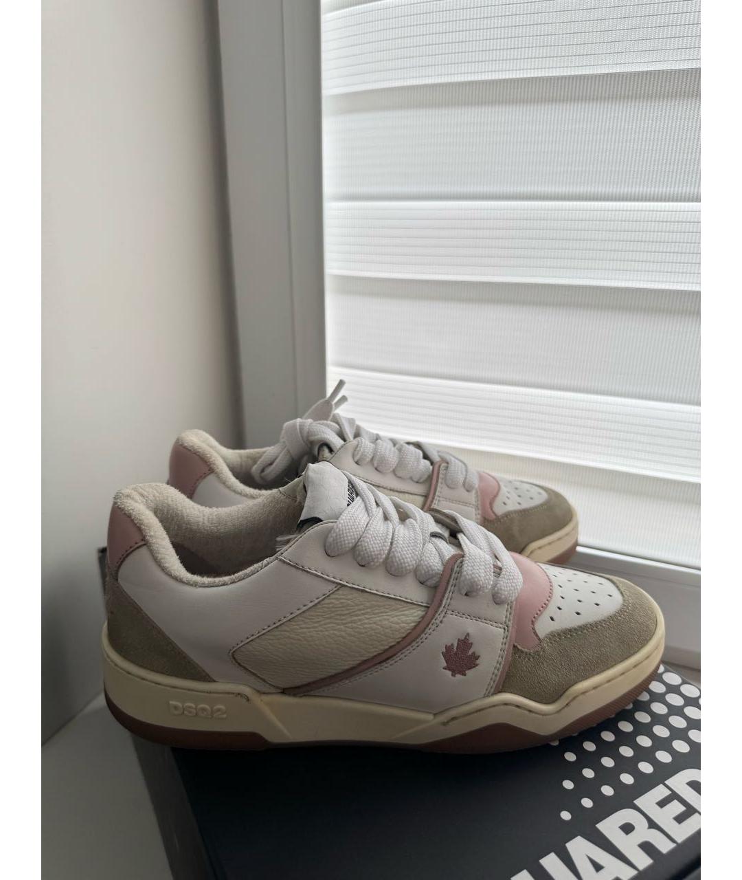 DSQUARED2 Белые замшевые кеды, фото 8