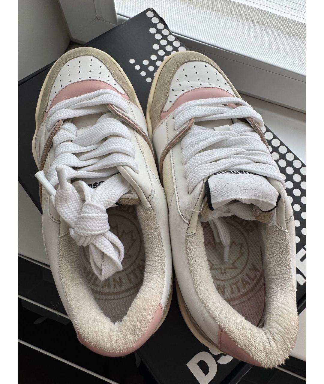 DSQUARED2 Белые замшевые кеды, фото 3