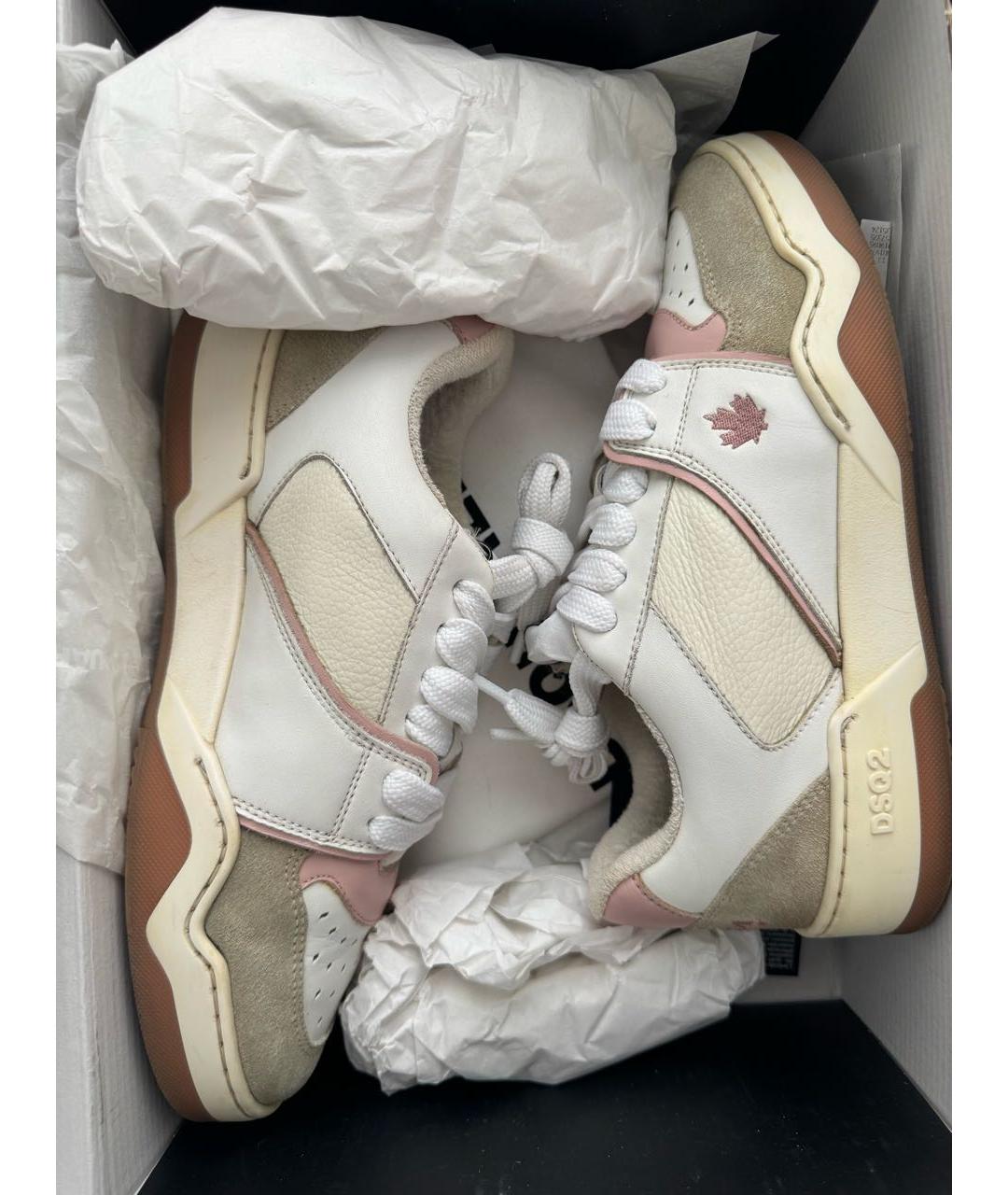 DSQUARED2 Белые замшевые кеды, фото 5