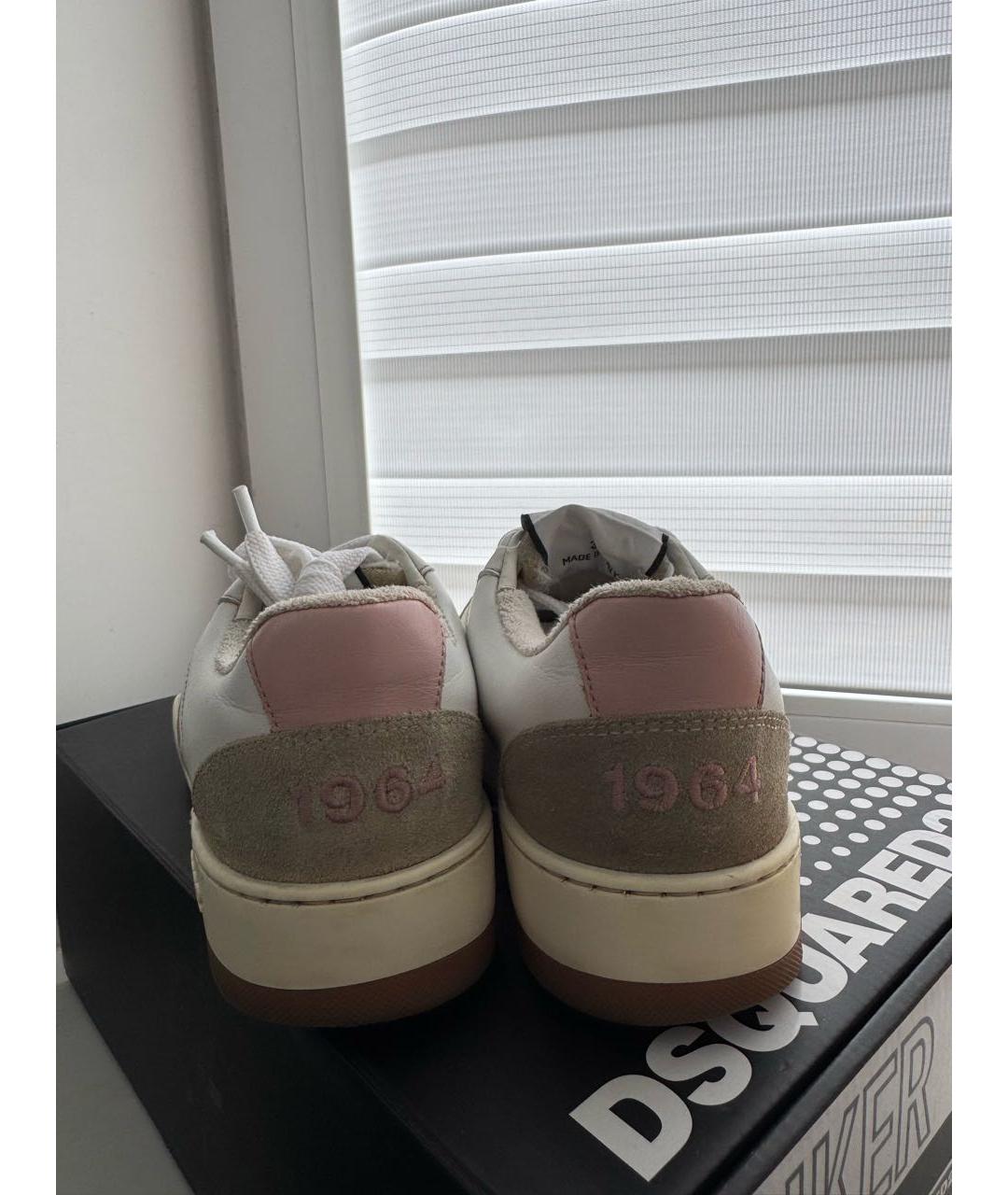 DSQUARED2 Белые замшевые кеды, фото 4