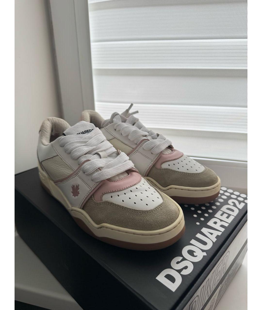 DSQUARED2 Белые замшевые кеды, фото 2