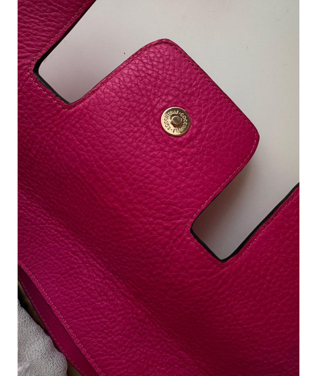 COCCINELLE Фуксия кожаная сумка тоут, фото 6