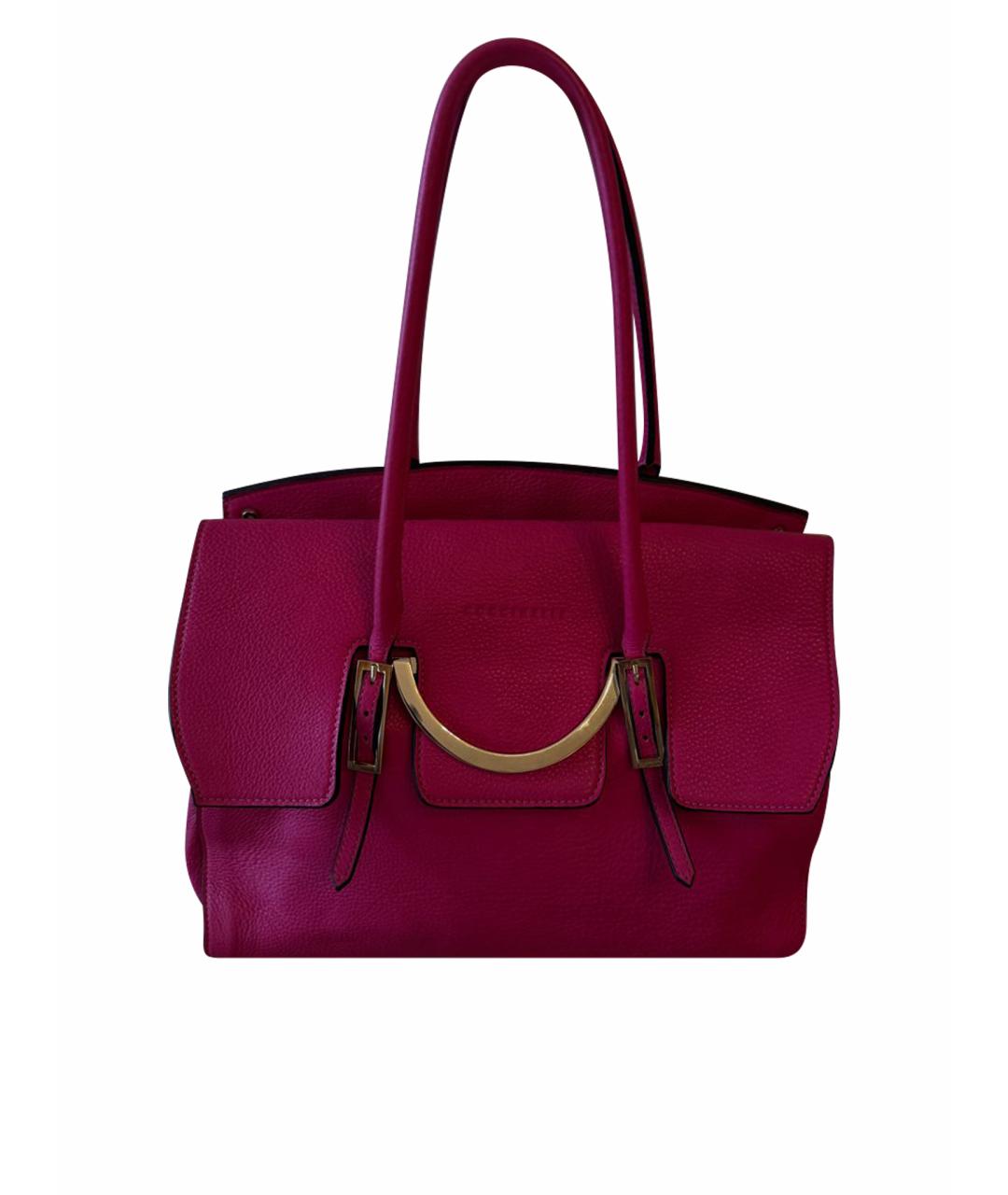 COCCINELLE Фуксия кожаная сумка тоут, фото 1