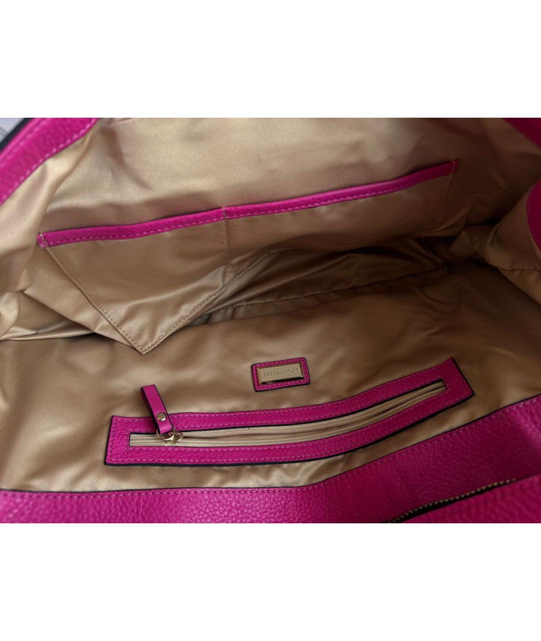 COCCINELLE Фуксия кожаная сумка тоут, фото 4