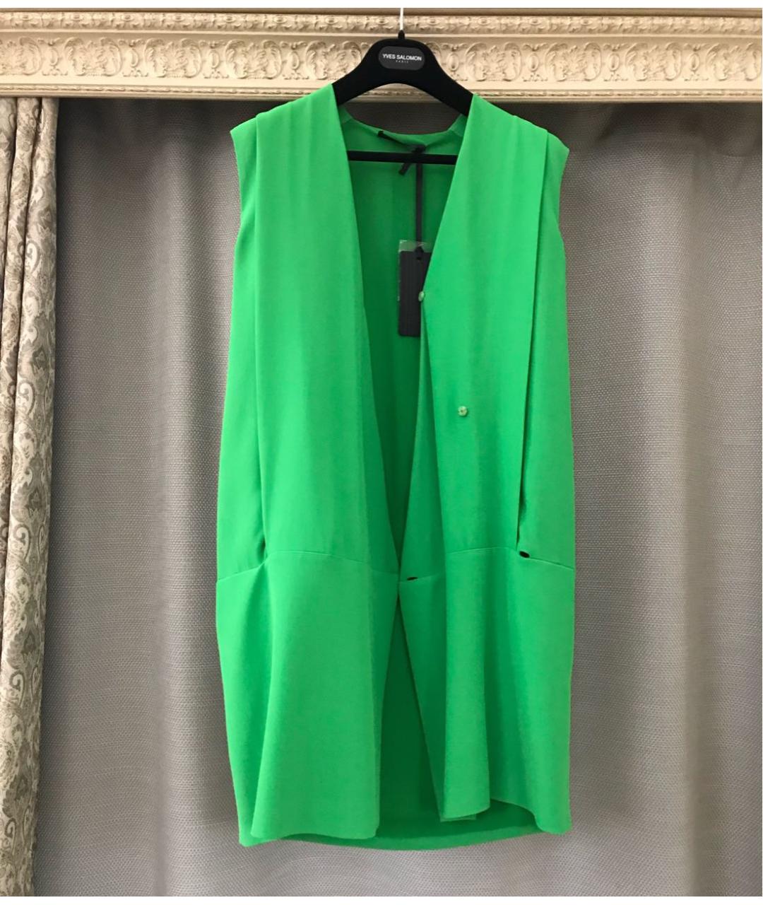 LES COPAINS Зеленые вискозное коктейльное платье, фото 6