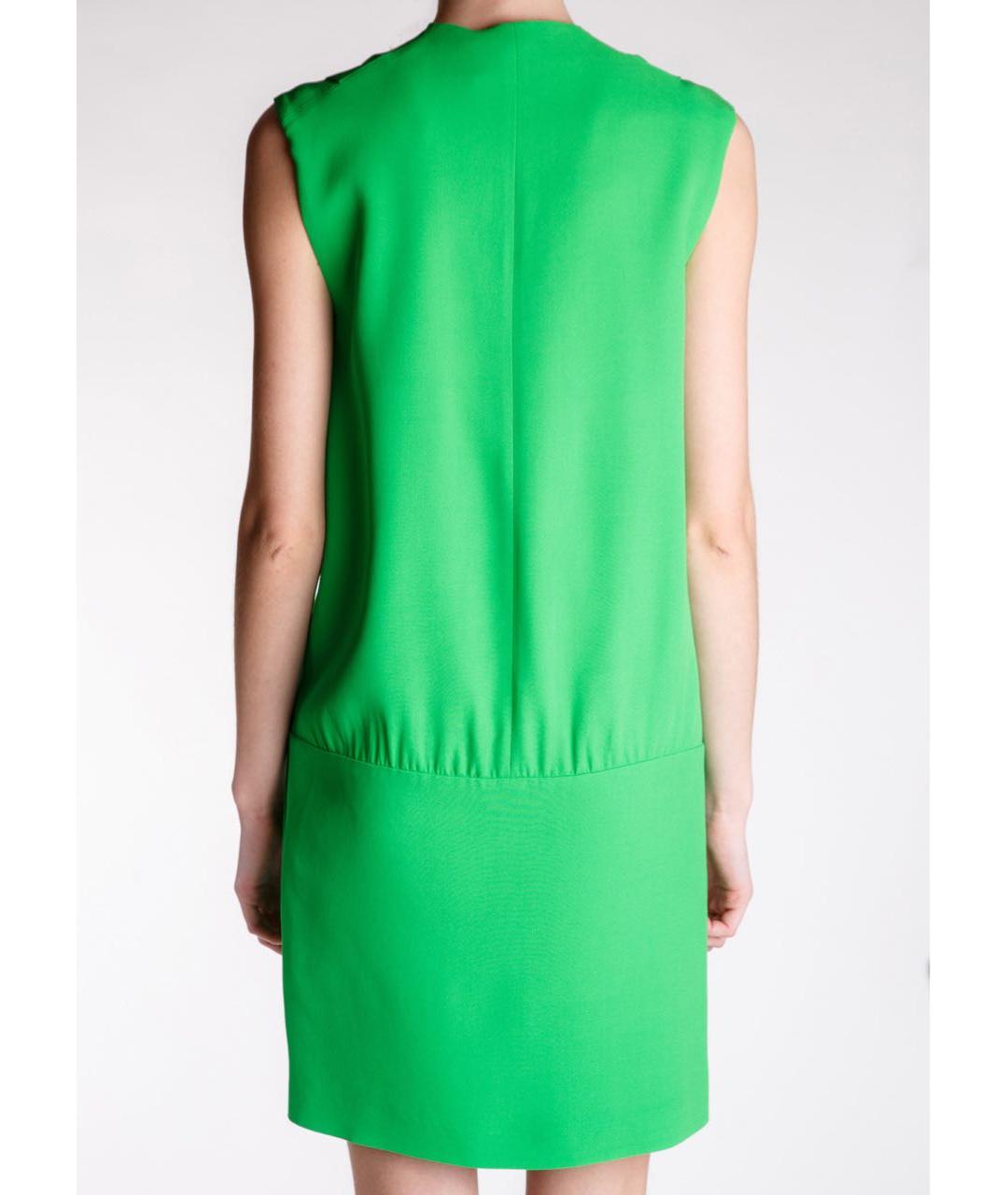 LES COPAINS Зеленые вискозное коктейльное платье, фото 4