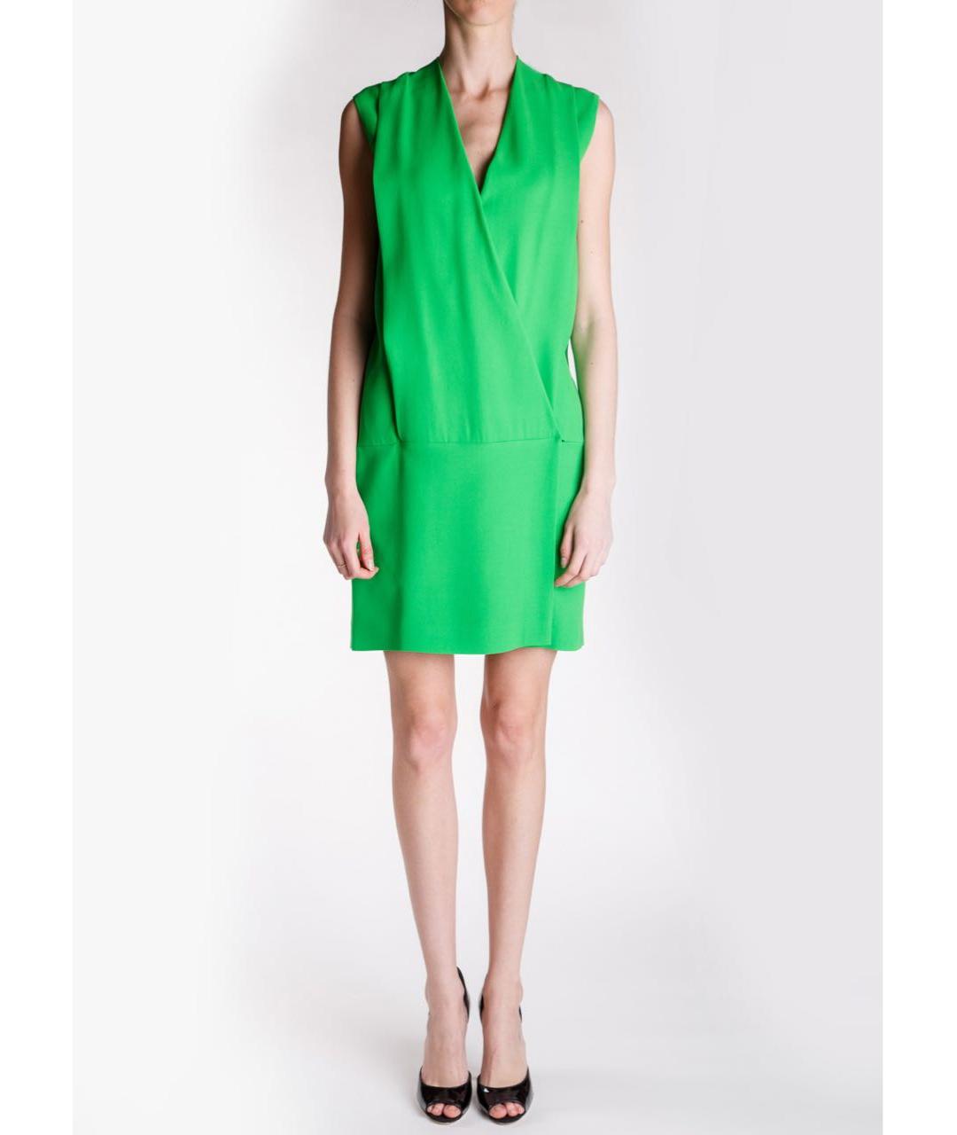 LES COPAINS Зеленые вискозное коктейльное платье, фото 3