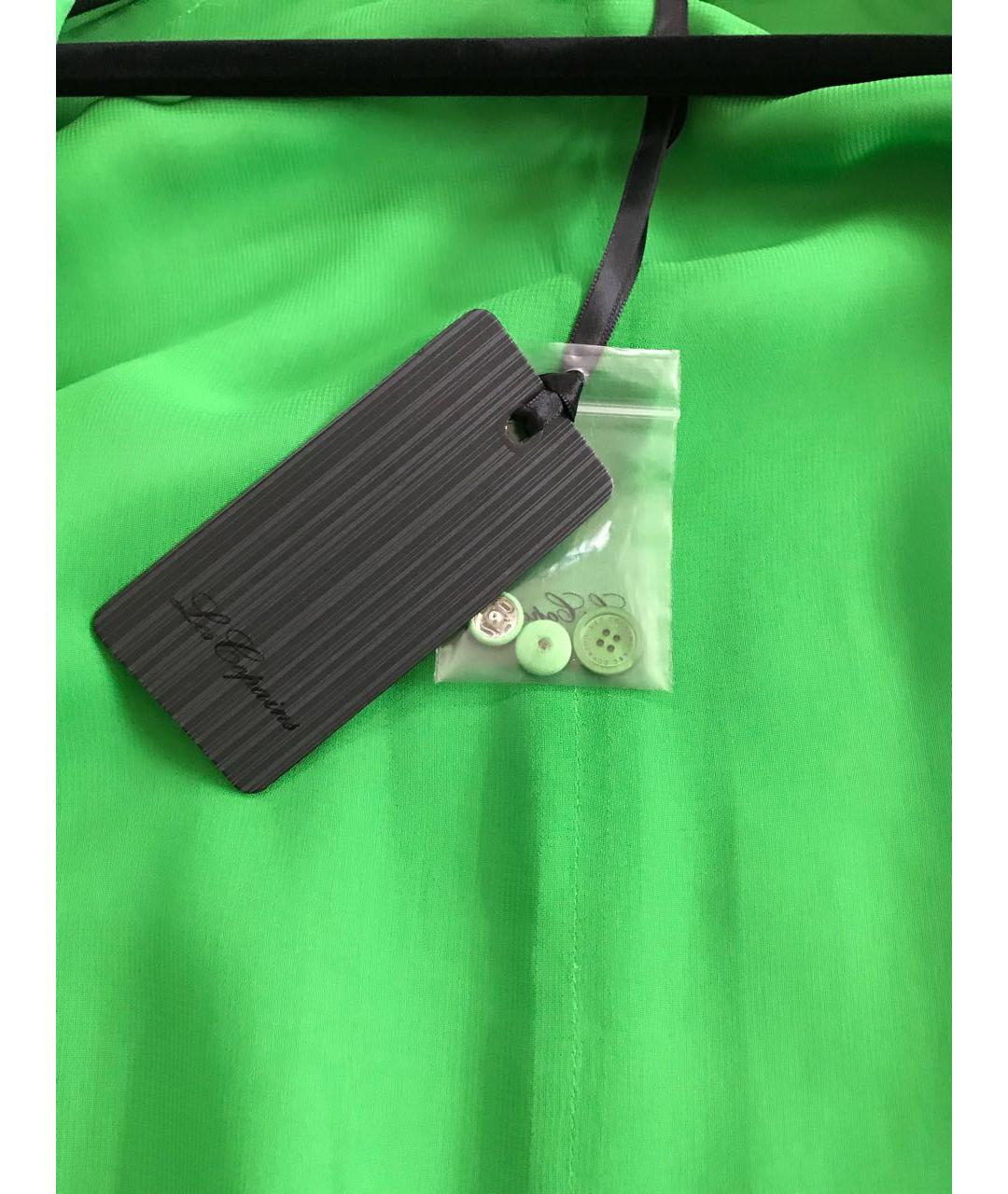 LES COPAINS Зеленые вискозное коктейльное платье, фото 8