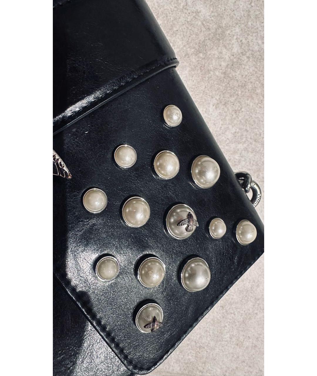 PINKO Черная кожаная сумка через плечо, фото 8