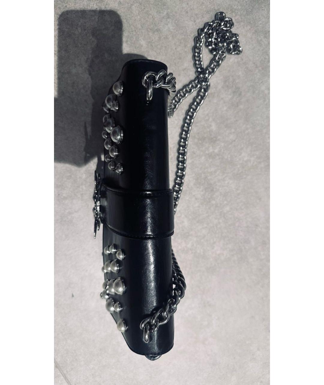 PINKO Черная кожаная сумка через плечо, фото 5