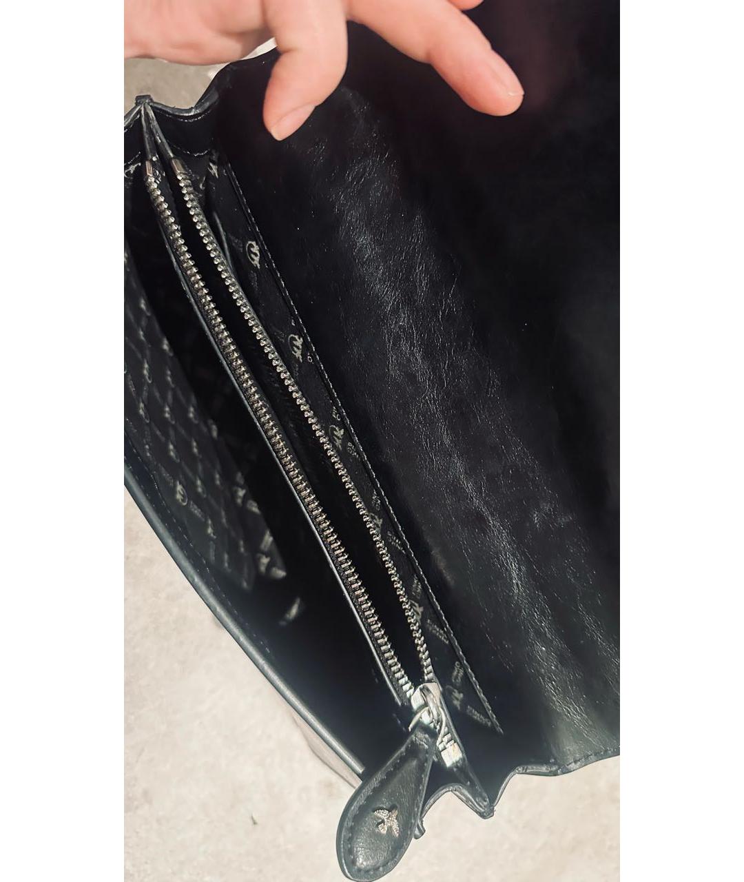 PINKO Черная кожаная сумка через плечо, фото 4