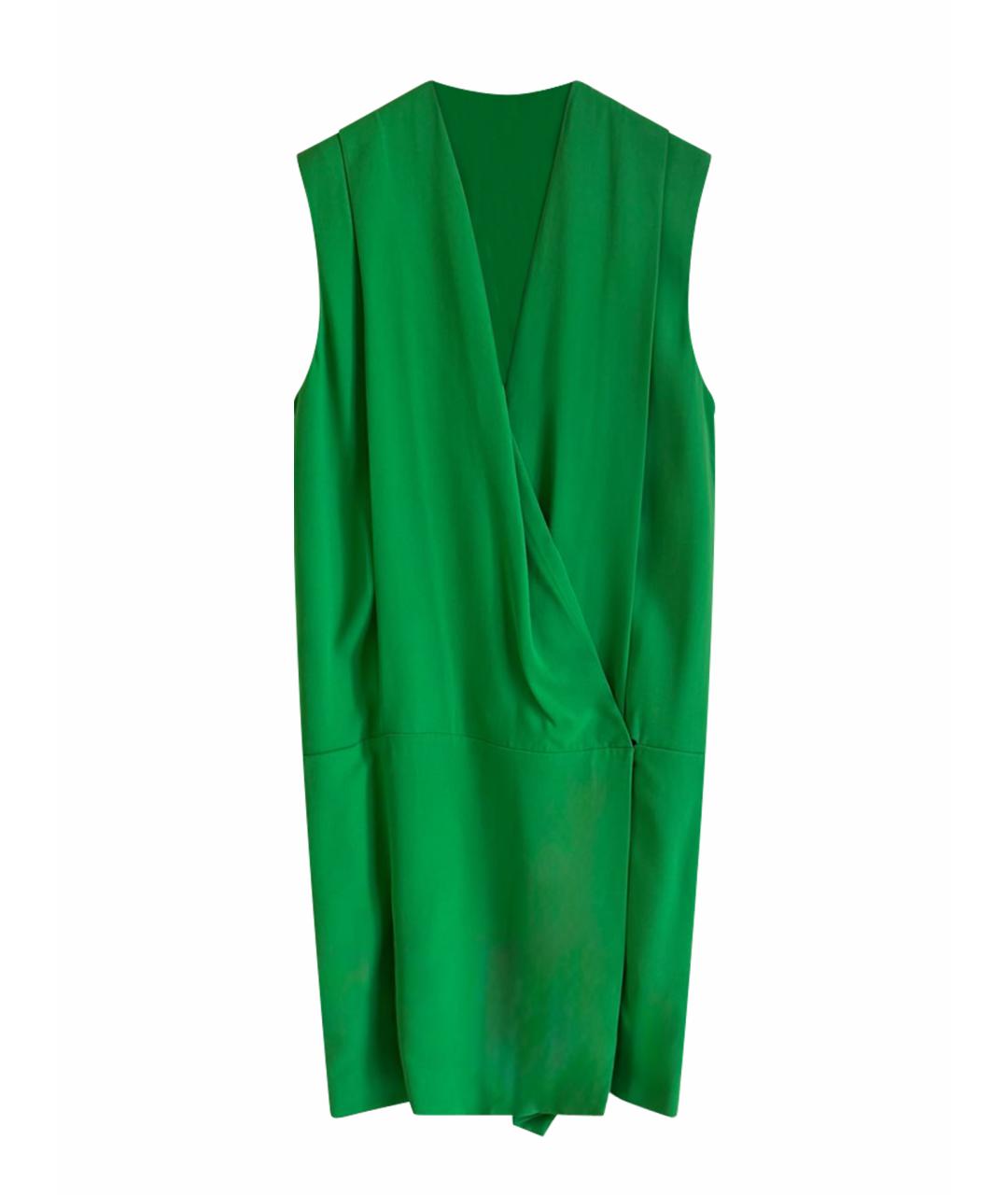 LES COPAINS Зеленые вискозное коктейльное платье, фото 1