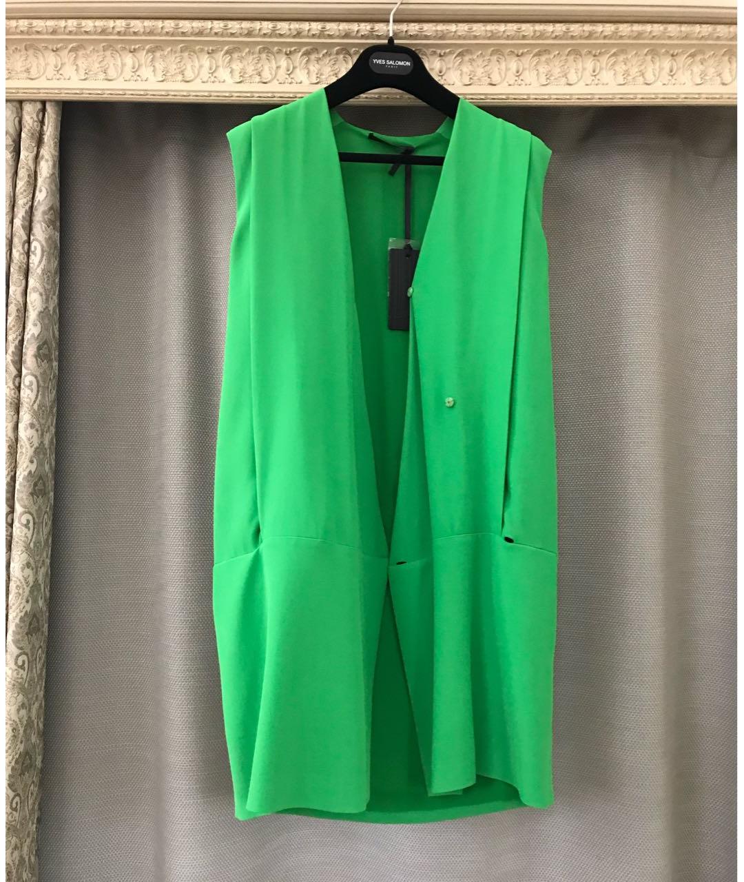 LES COPAINS Зеленые вискозное коктейльное платье, фото 6