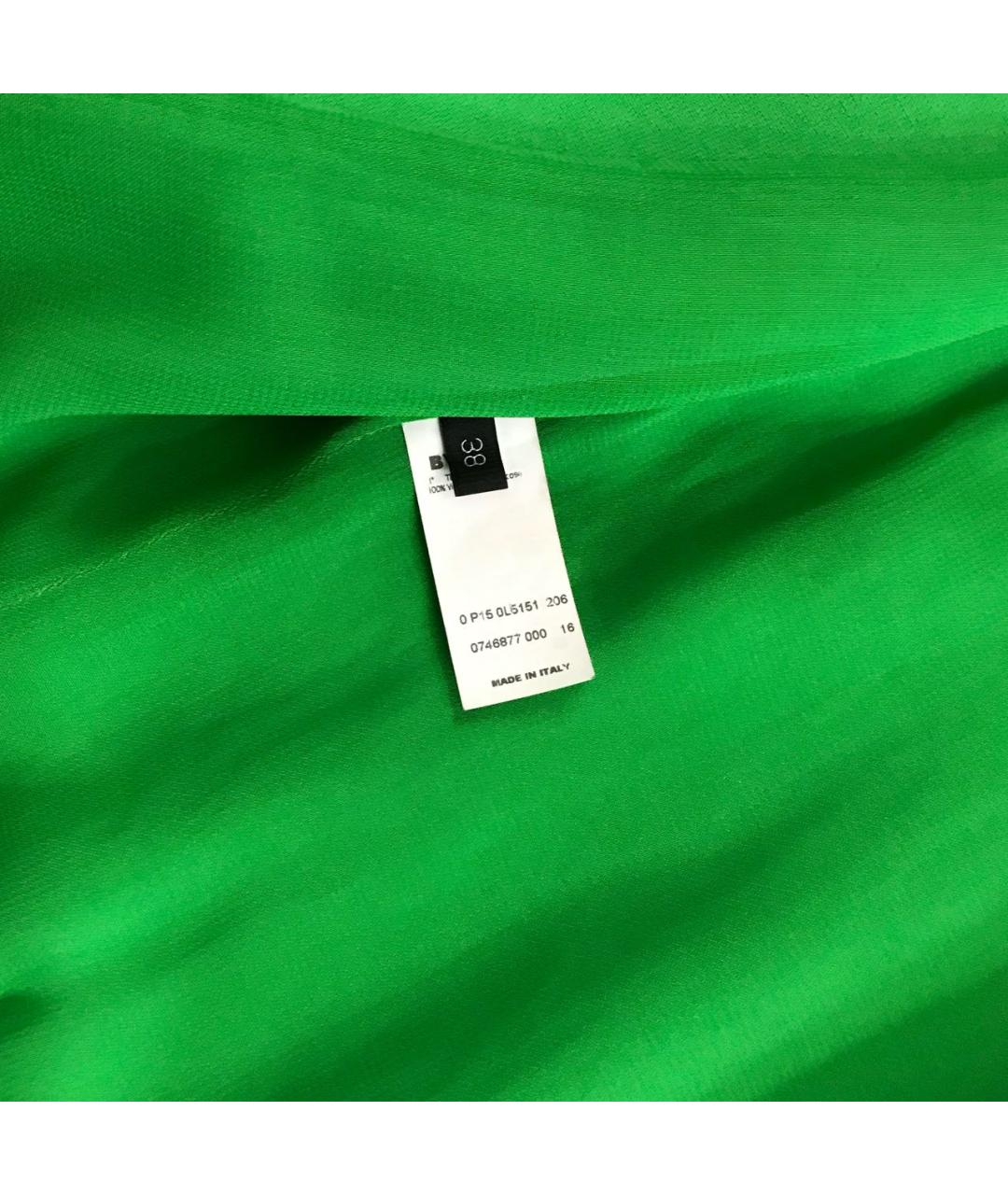 LES COPAINS Зеленые вискозное коктейльное платье, фото 8
