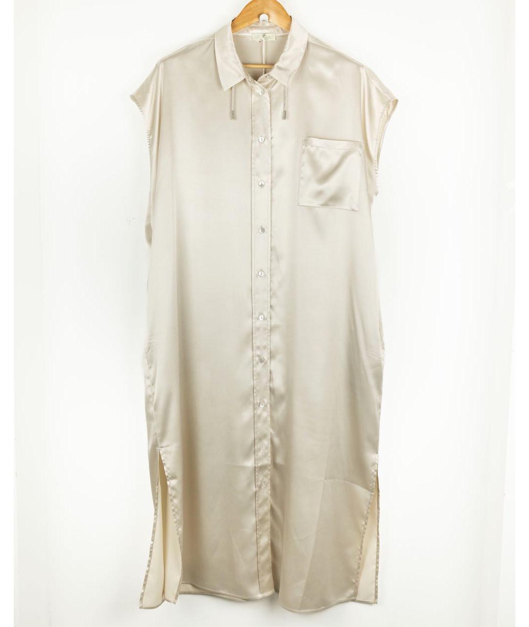 PANICALE Бежевое полиэстеровое вечернее платье, фото 5