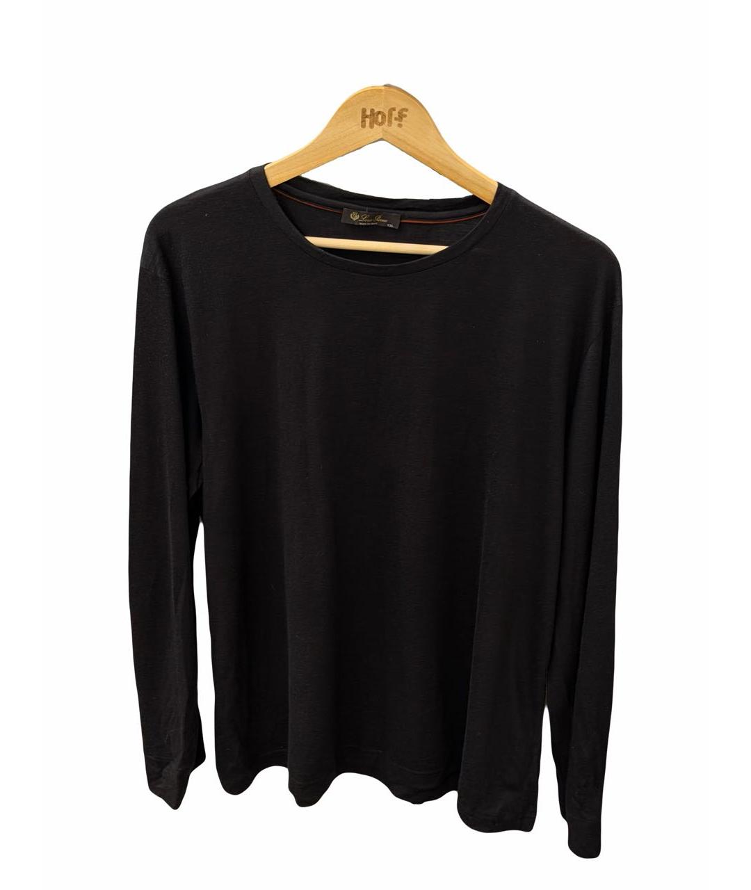 LORO PIANA Антрацитовый кашемировый джемпер / свитер, фото 4