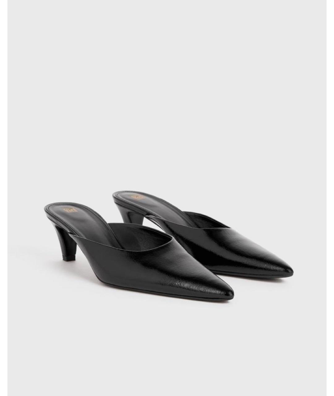 TOTEME Черные мюли из лакированной кожи, фото 2