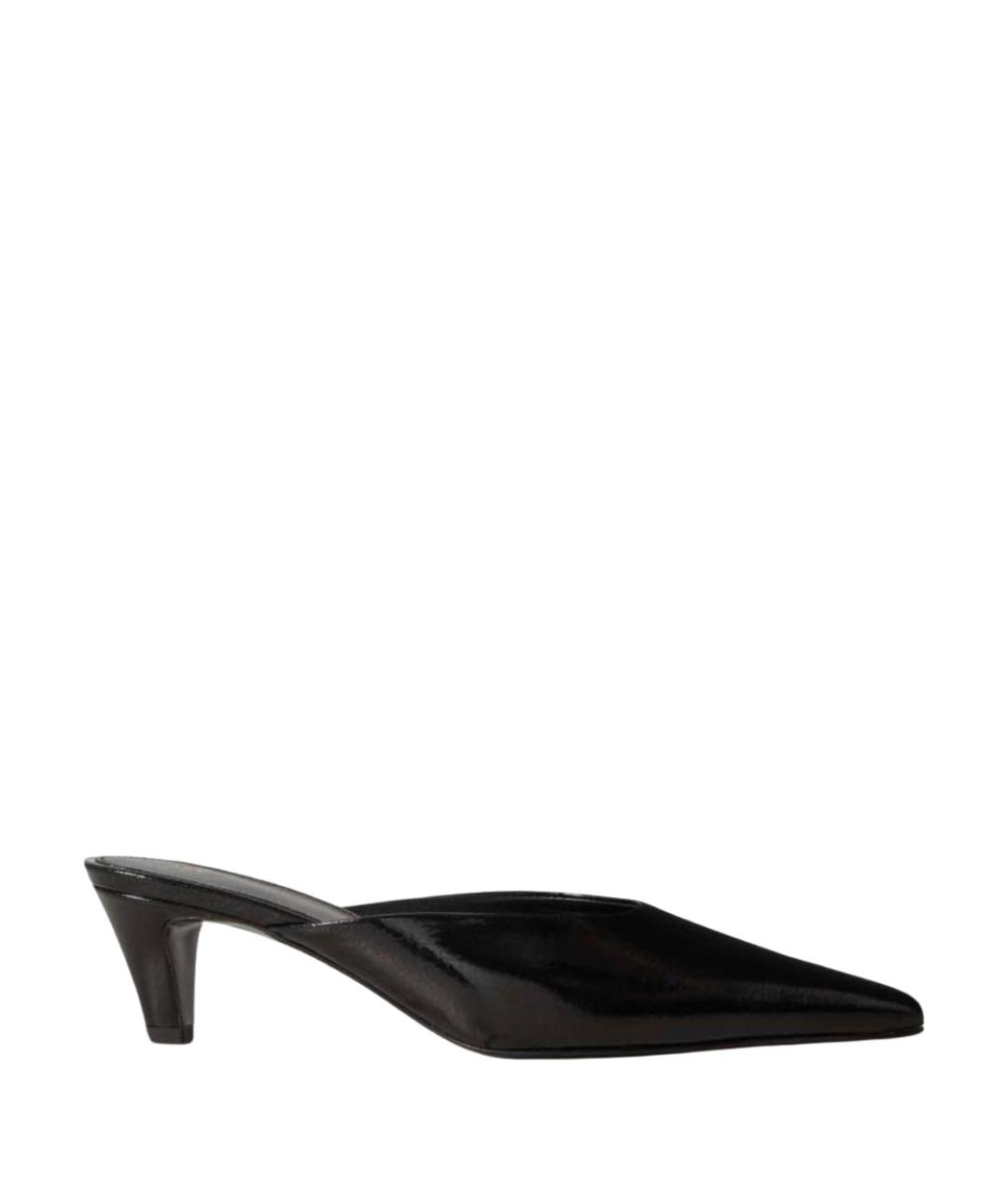 TOTEME Черные мюли из лакированной кожи, фото 1