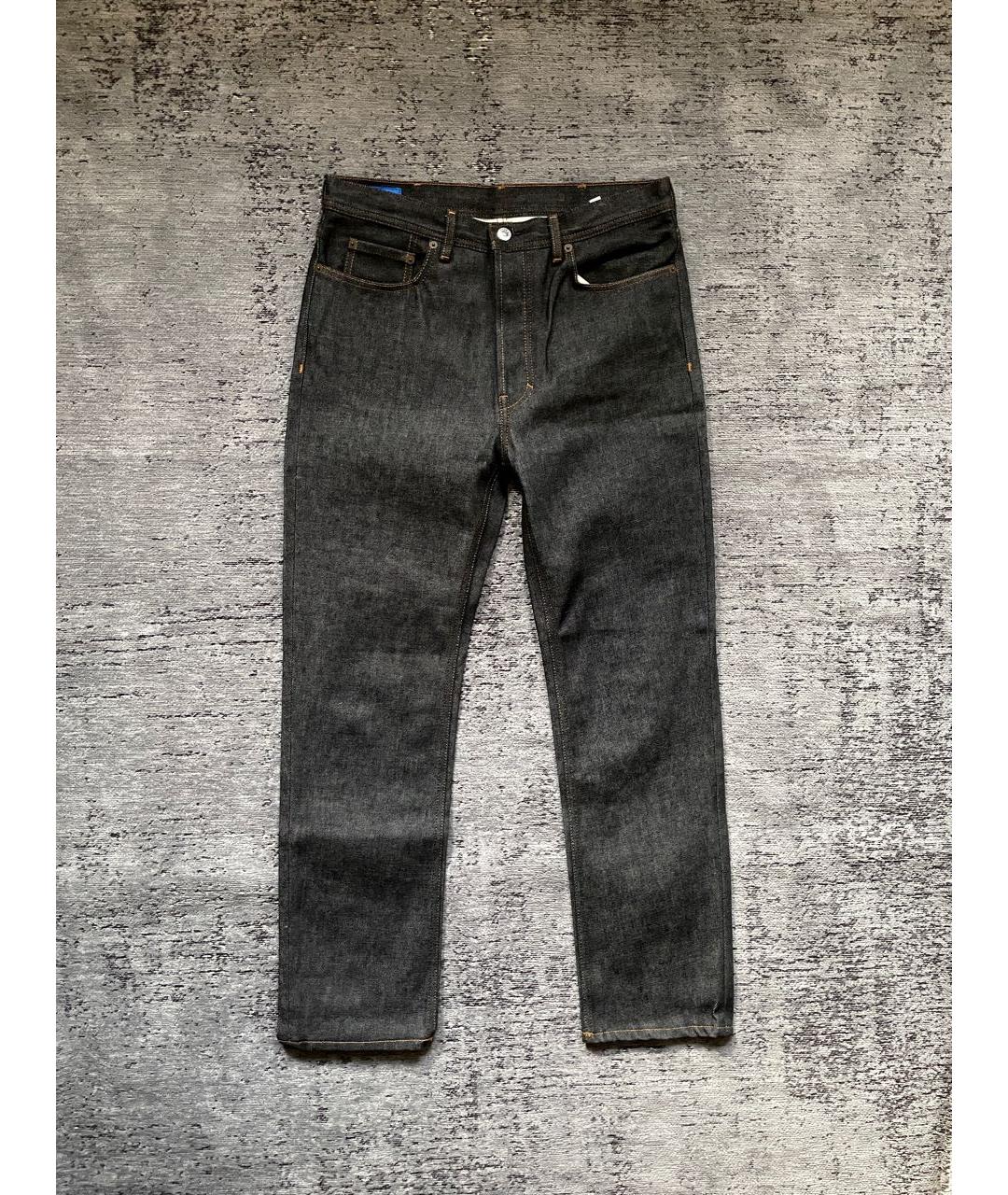 ACNE STUDIOS Серые хлопковые прямые джинсы, фото 7