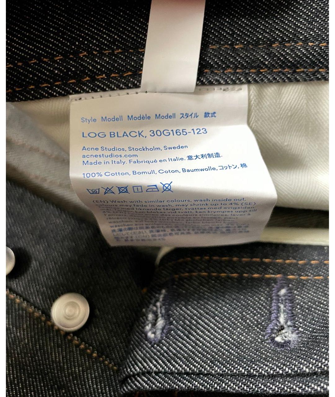 ACNE STUDIOS Серые хлопковые прямые джинсы, фото 5