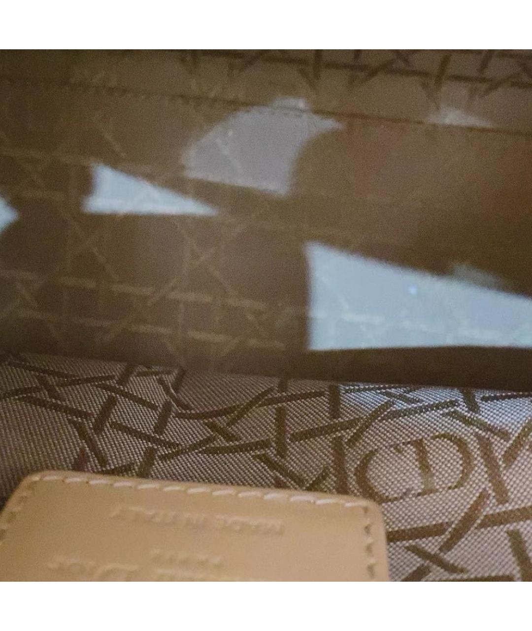 CHRISTIAN DIOR Желтая кожаная сумка с короткими ручками, фото 6