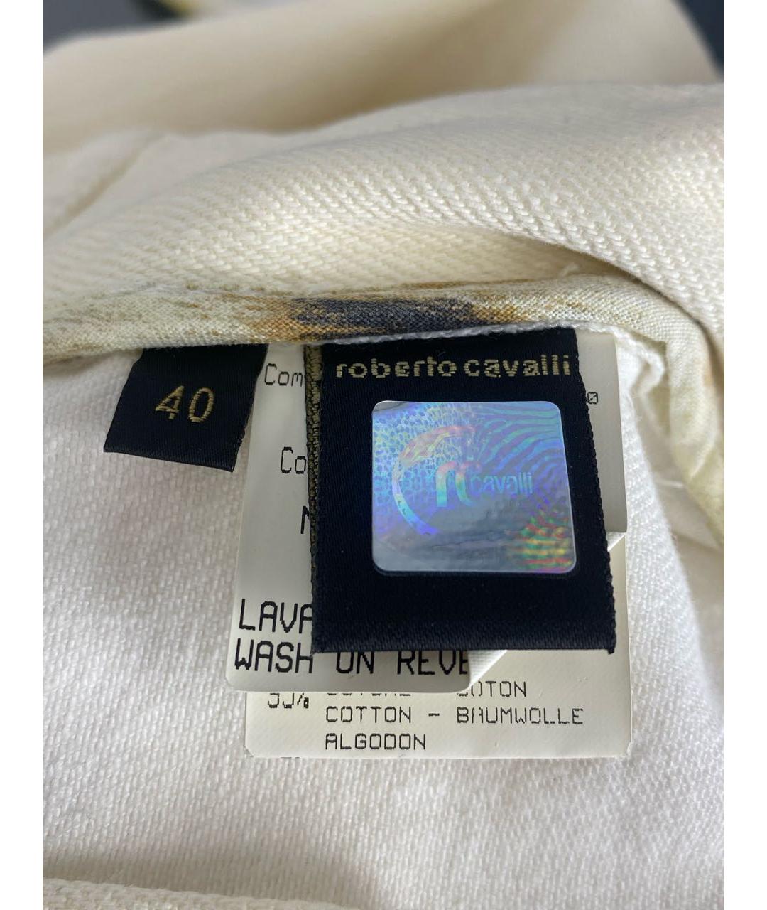 ROBERTO CAVALLI Хлопковые прямые брюки, фото 8