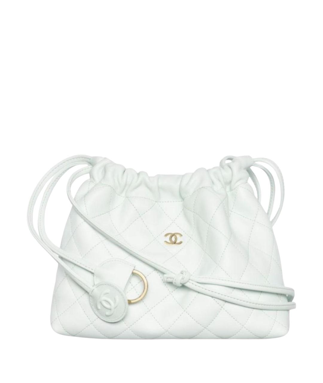 CHANEL Голубая кожаная сумка тоут, фото 1