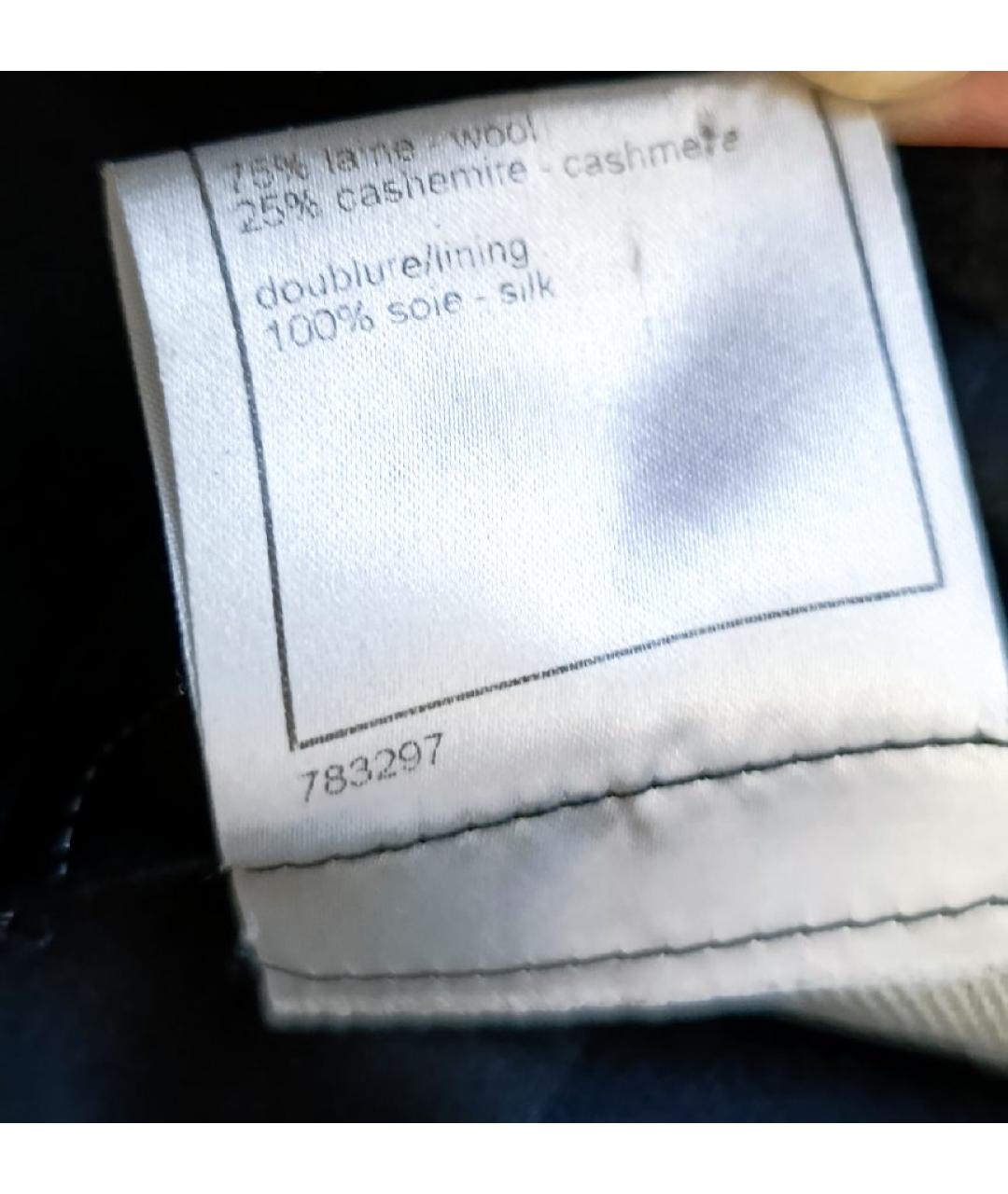 CHANEL Черное шерстяное пальто, фото 6