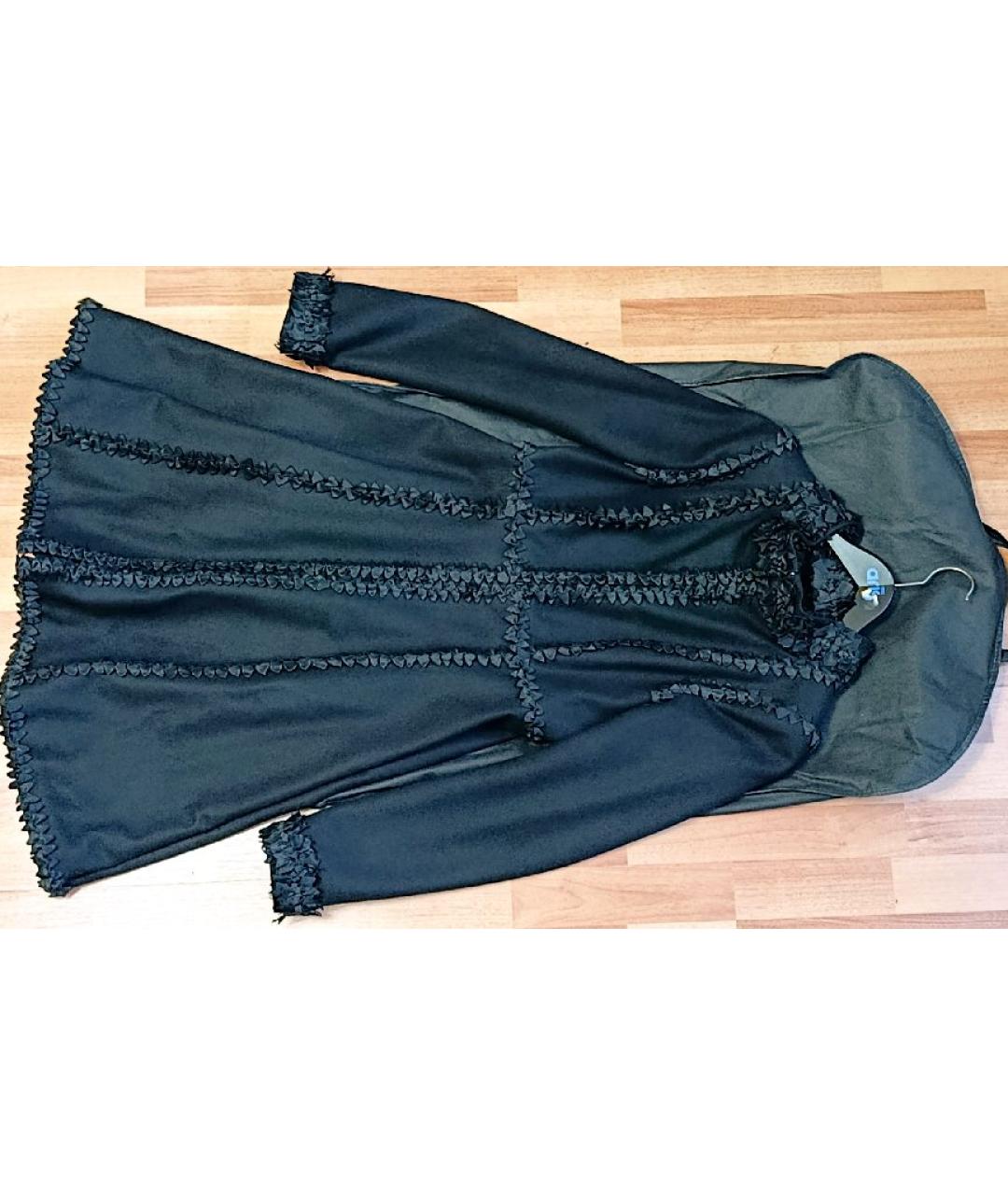 CHANEL Черное шерстяное пальто, фото 2