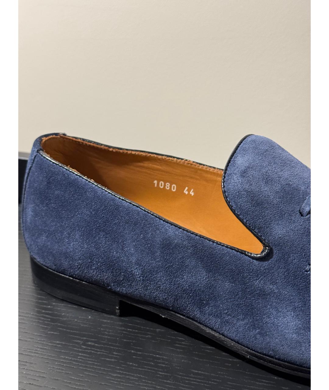 DOUCAL'S Темно-синие замшевые лоферы, фото 8