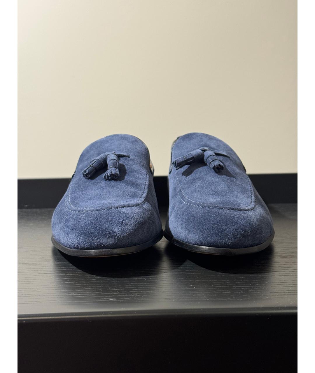 DOUCAL'S Темно-синие замшевые лоферы, фото 2