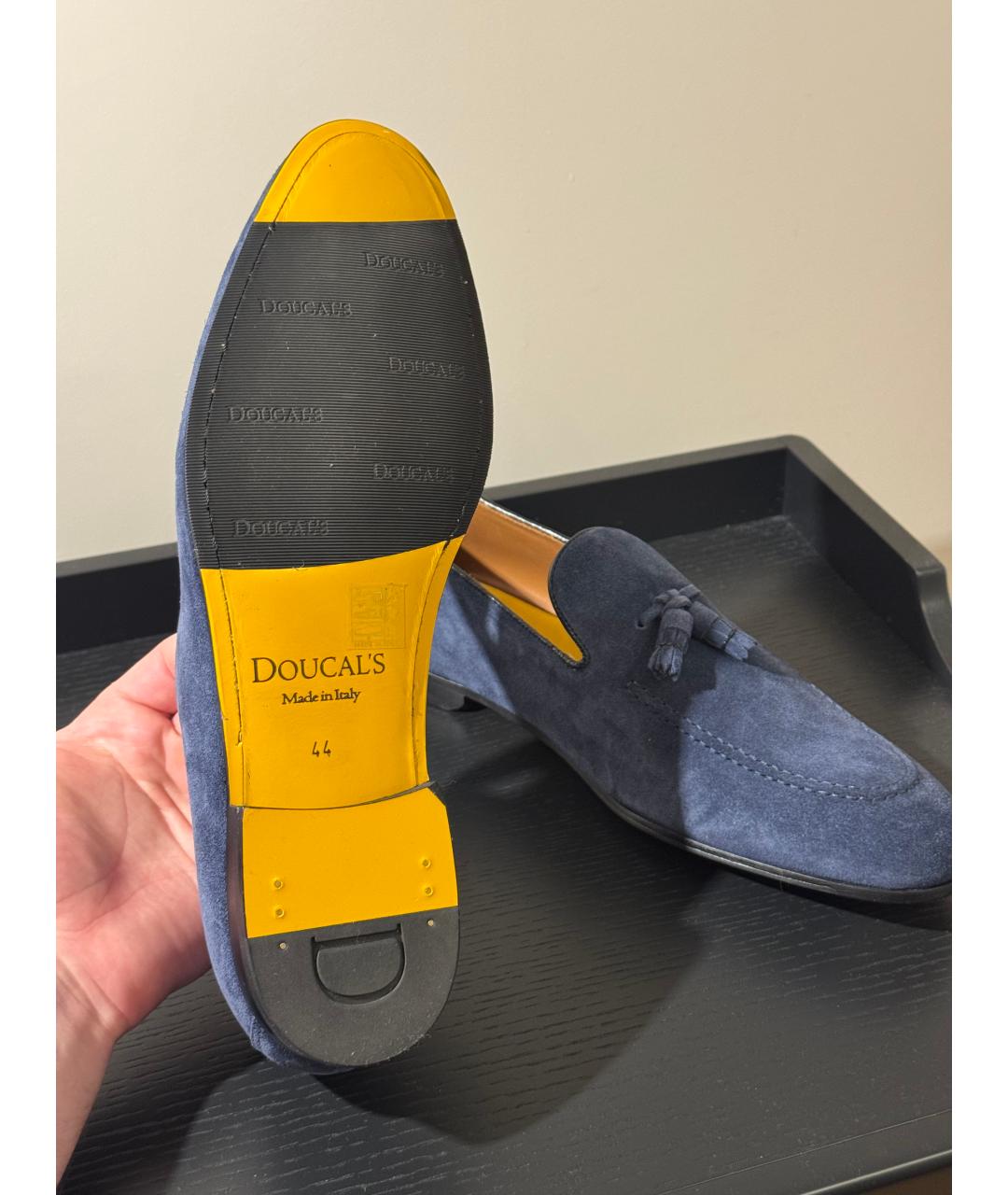 DOUCAL'S Темно-синие замшевые лоферы, фото 5
