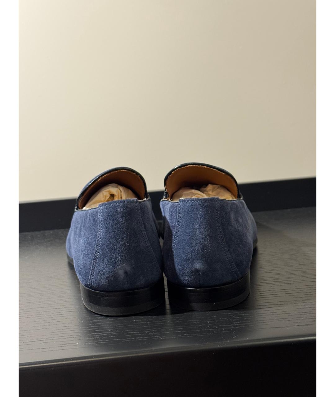 DOUCAL'S Темно-синие замшевые лоферы, фото 4