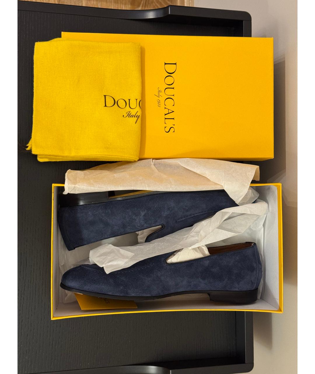 DOUCAL'S Темно-синие замшевые лоферы, фото 9
