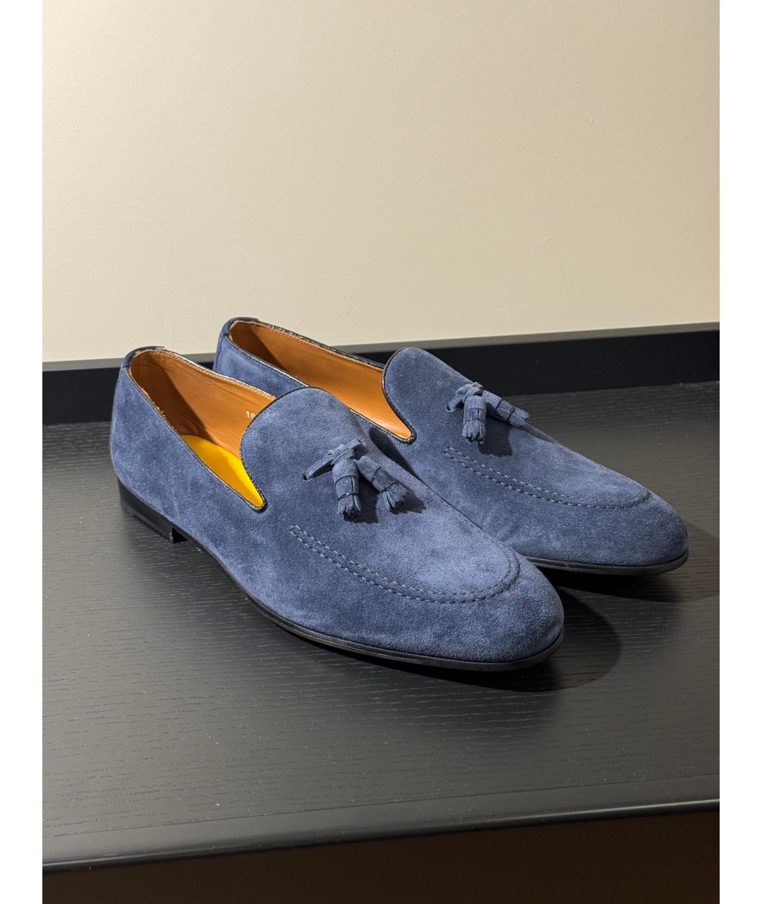 DOUCAL'S Темно-синие замшевые лоферы, фото 6