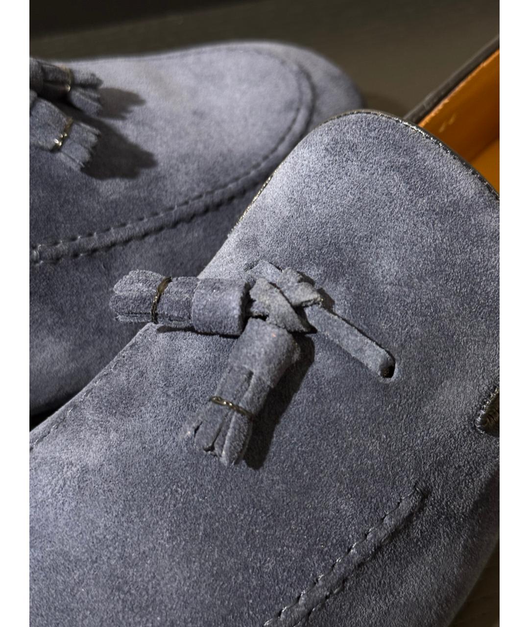 DOUCAL'S Темно-синие замшевые лоферы, фото 7