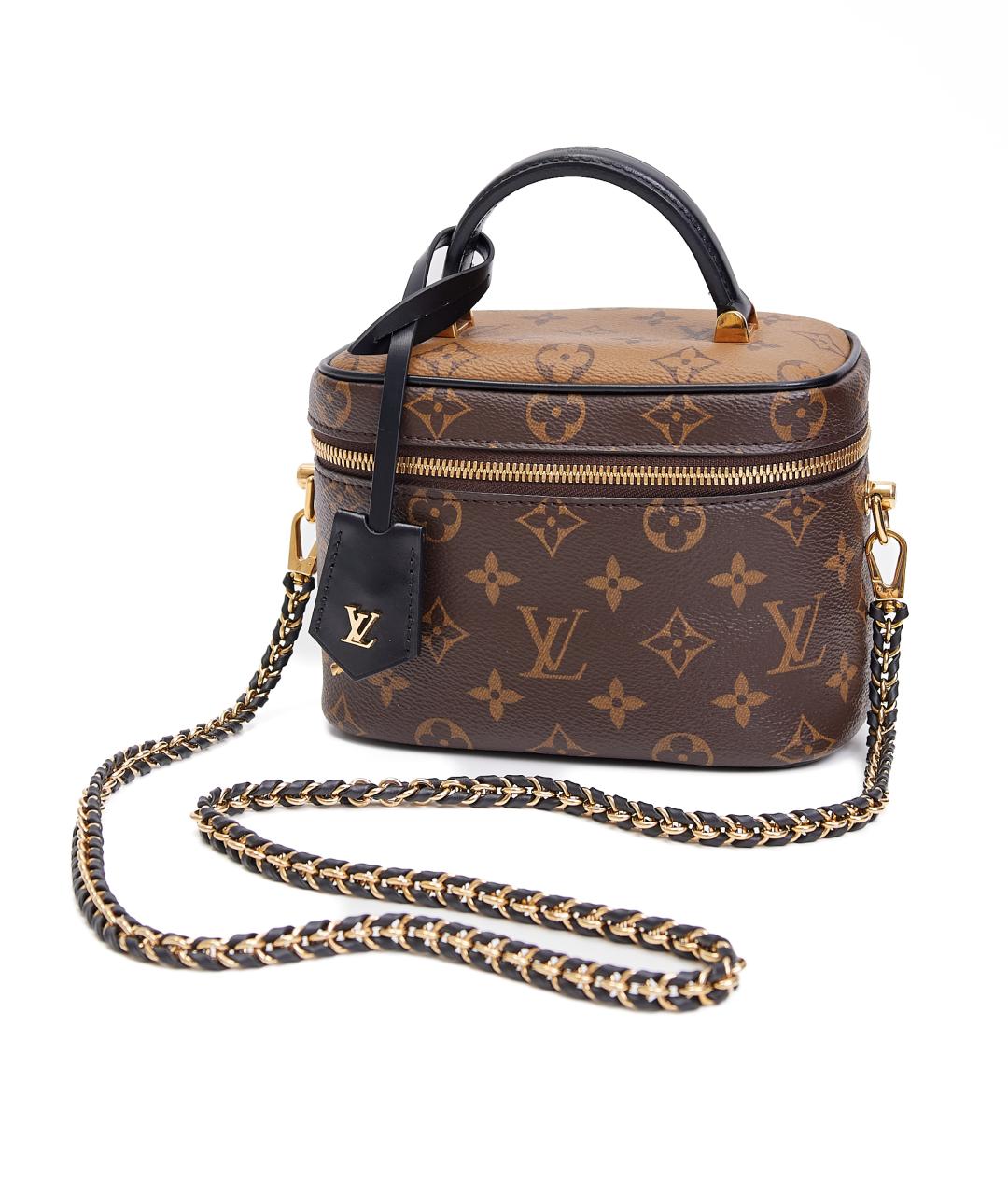 LOUIS VUITTON Коричневая кожаная сумка через плечо, фото 4
