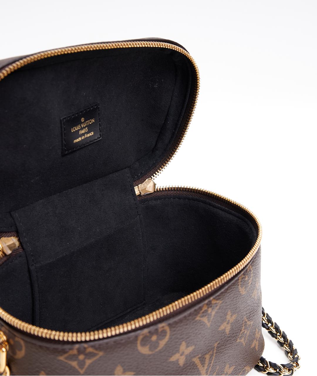 LOUIS VUITTON Коричневая кожаная сумка через плечо, фото 6
