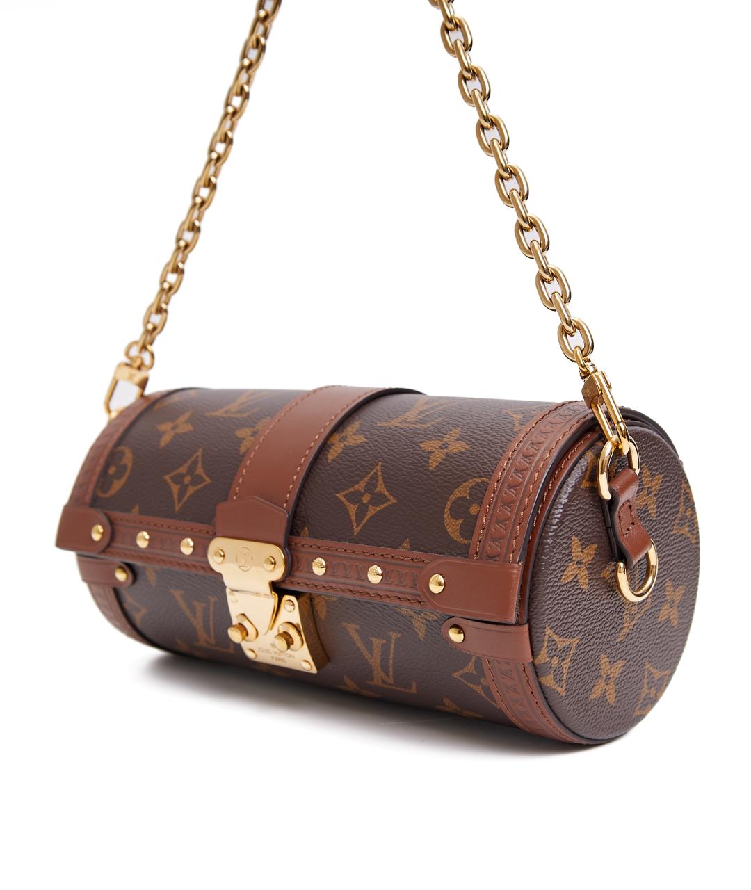 LOUIS VUITTON Коричневая кожаная сумка через плечо, фото 2