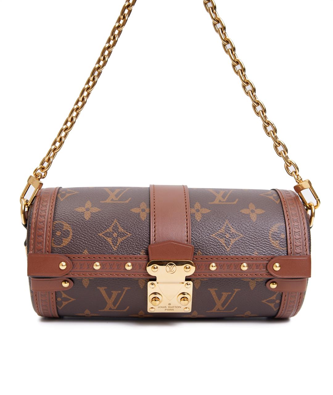 LOUIS VUITTON Коричневая кожаная сумка через плечо, фото 1