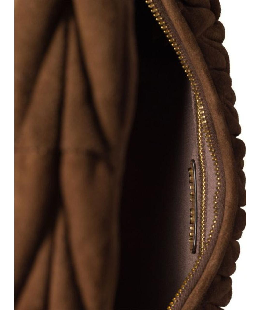 MIU MIU Коричневая замшевая сумка через плечо, фото 4